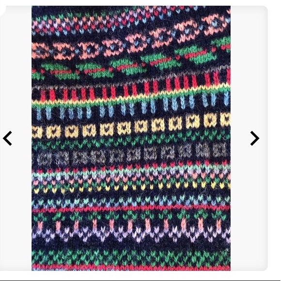Vintage Laura Ashley Fair Isle Crew Neck Sweater S/M - Picture 3 of 8
